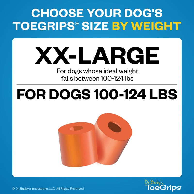 Dr. Buzby's Dr Buzby's XXLarge ToeGrips for Dogs - Instant Traction on Wood/Hardwood Floors - Anti Slip Relief - Grippers for Senior Dogs - Stop Sliding Instantly - Rubber Nails for Paws - 1 Pack (20 Grips) - Image 2